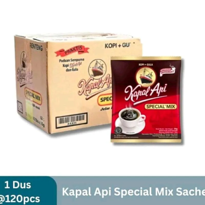 

Kapal Api Spesial Mix Sachet 23g (1 Dus / 12 Renceng / 120 Sachet)