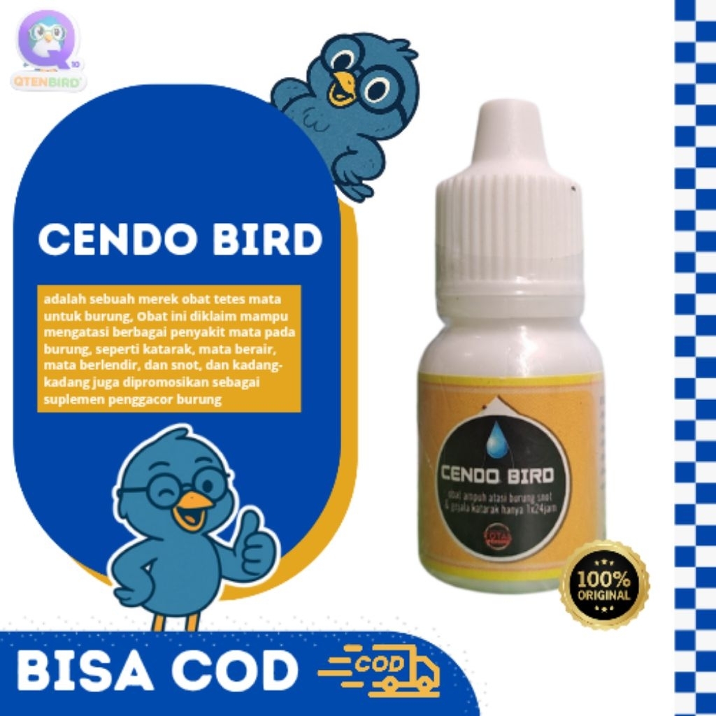 Cendo Bird Obat burung Sakit Mata Katarak berlendir berair Mata Snot