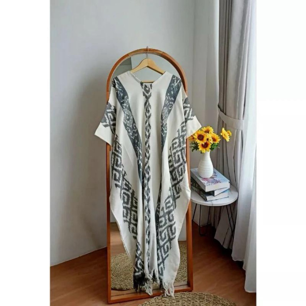 Kaftan Tenun Naura-Long Kaftan-Outfit Kondangan