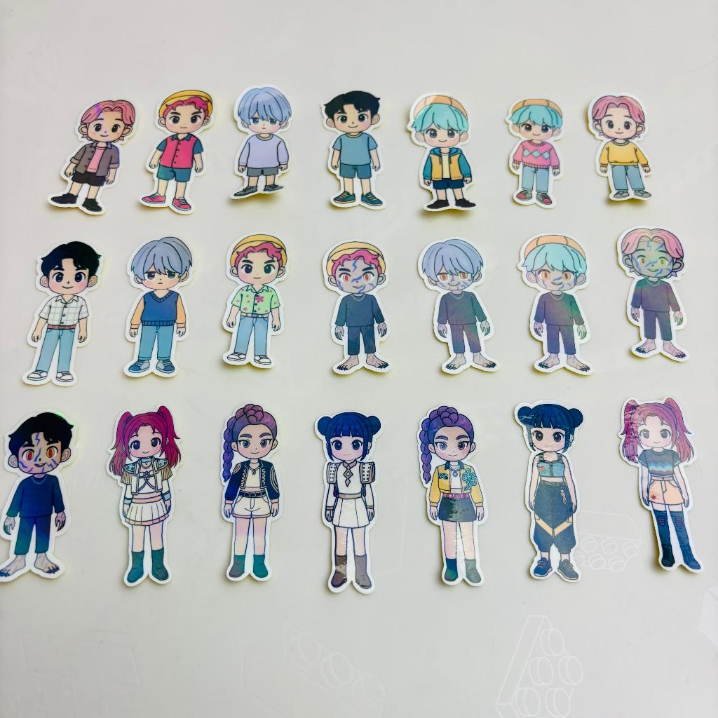 

Sticker Paperdoll Kpop Demon Hunter 21 pcs Sudah Di cutting dan Di laminasi .