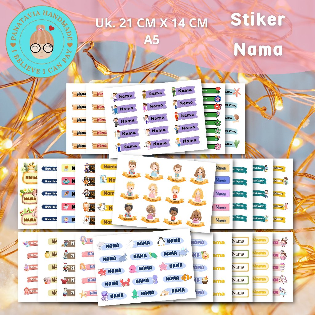 

Sticker Nama Sheet Premium Glossy / Murah Jakarta