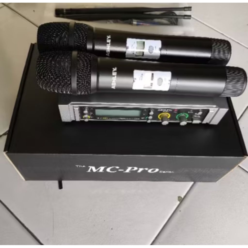 Mic Wireless ASHLEY MC PRO Original Mik Werles Mikropon Wirles Mikrofon 2 Mic Handled
