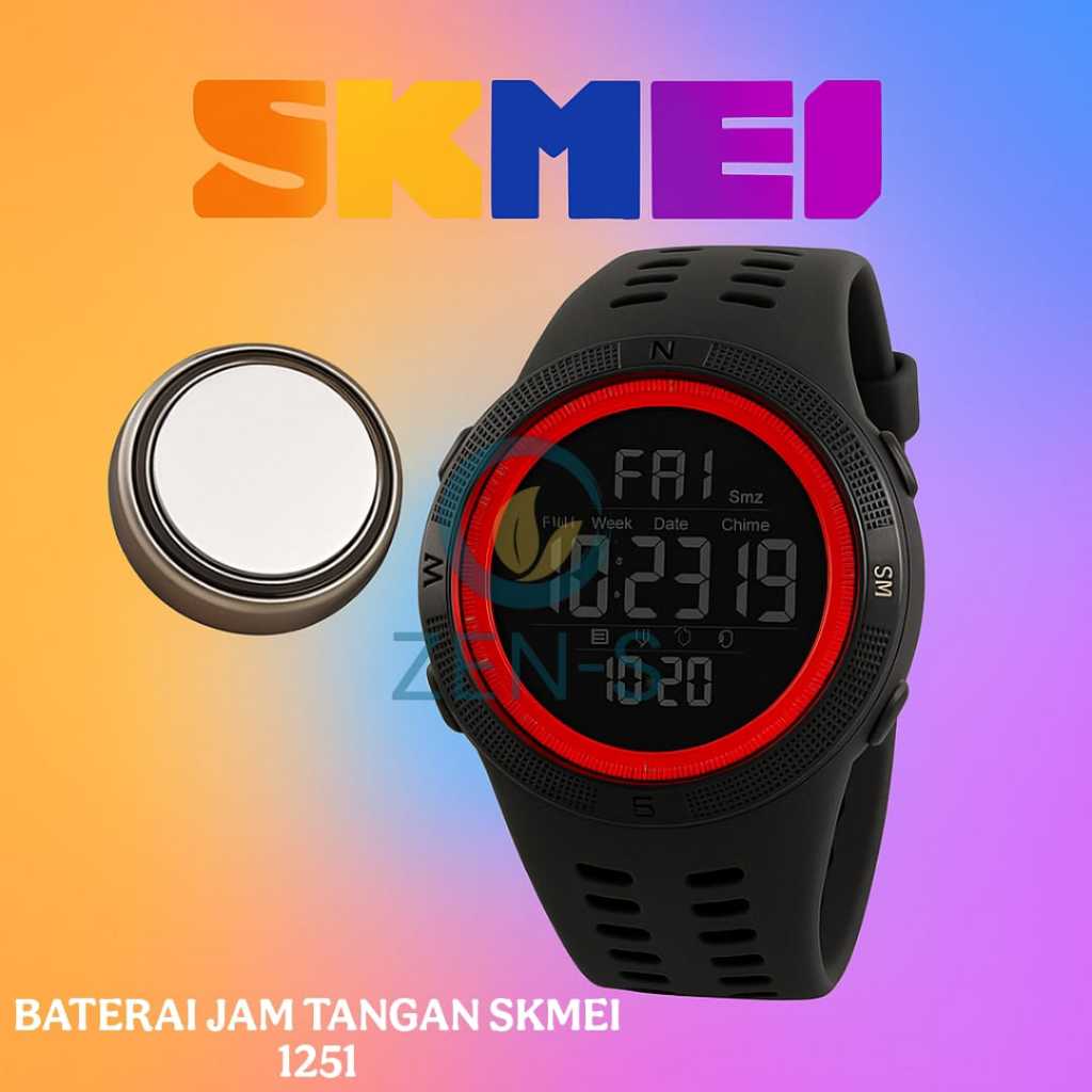 Baterai Jam Tangan Skmei 1251 Battery Batrei Skmei 1251 Original