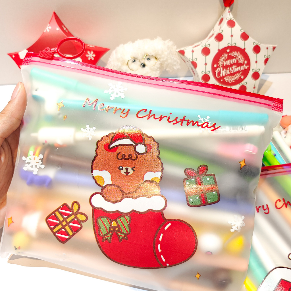 

20pcs Pulpen Karakter Kado Natal Free Tempat Pensil Tema Christmas Hamper Souvenir Natal Pulpen Set BD0016