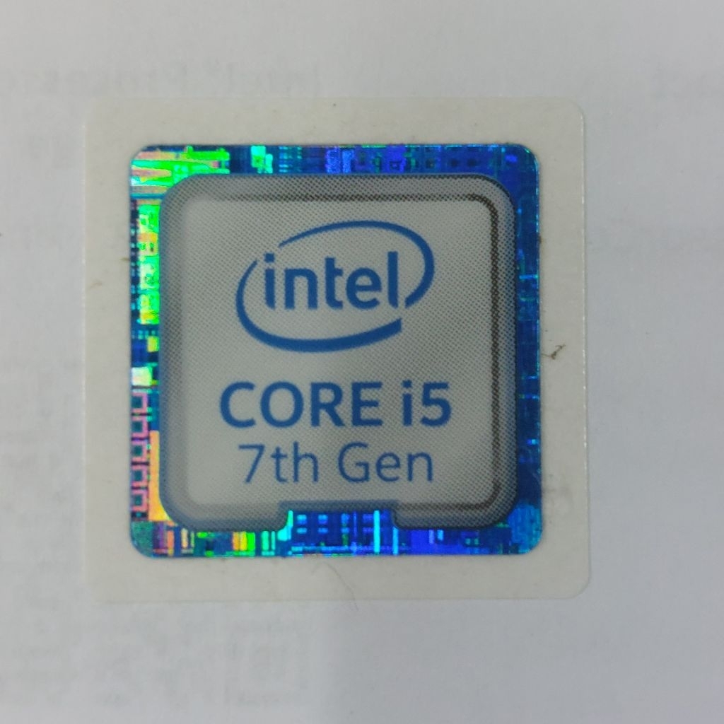 Stiker Logo Processor Intel Core i5 Gen7
