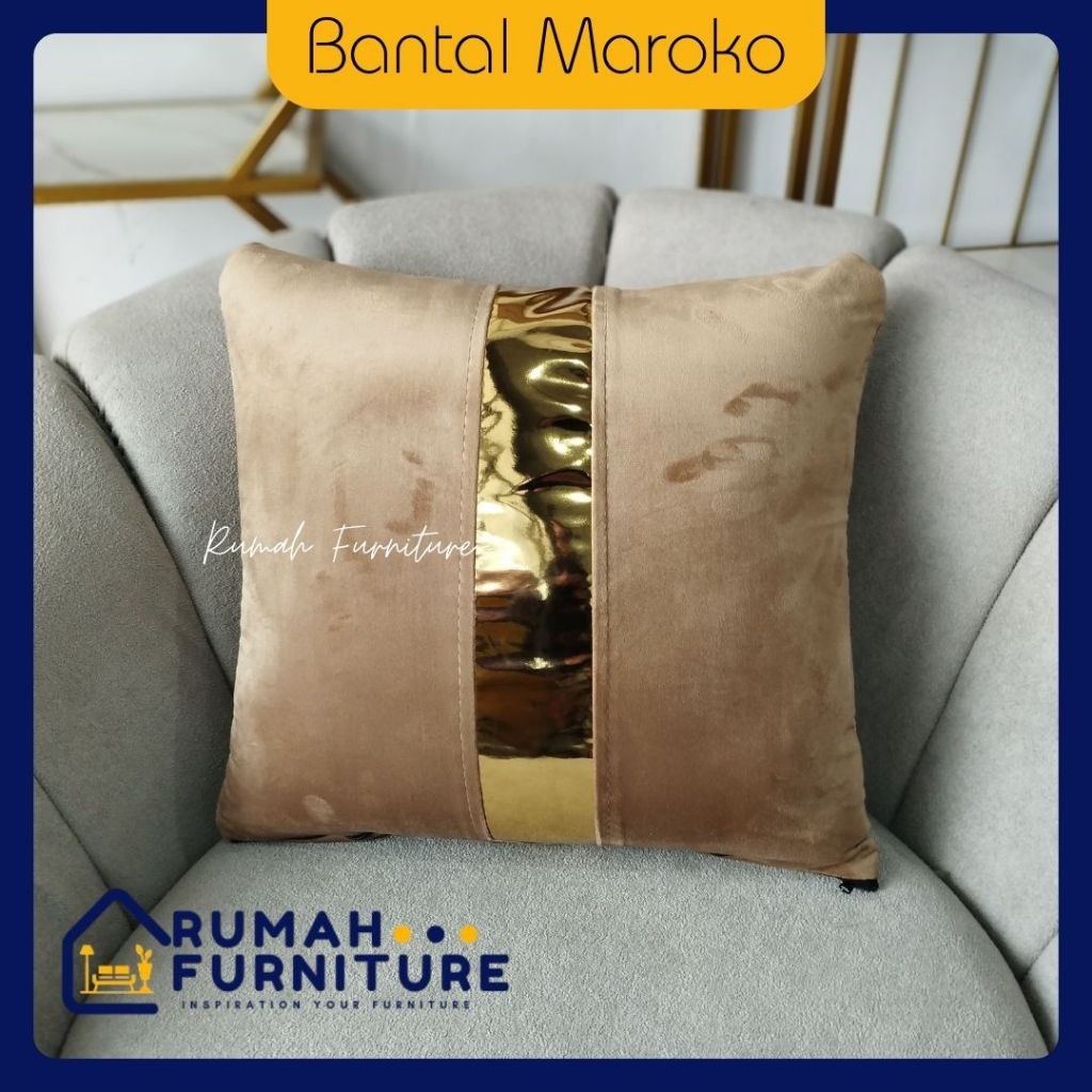 Bantal Maroko / Bantal List Gold / Bantal Sofa / Bantal Modern / Bantal Aesthetic / Bantal Clasik