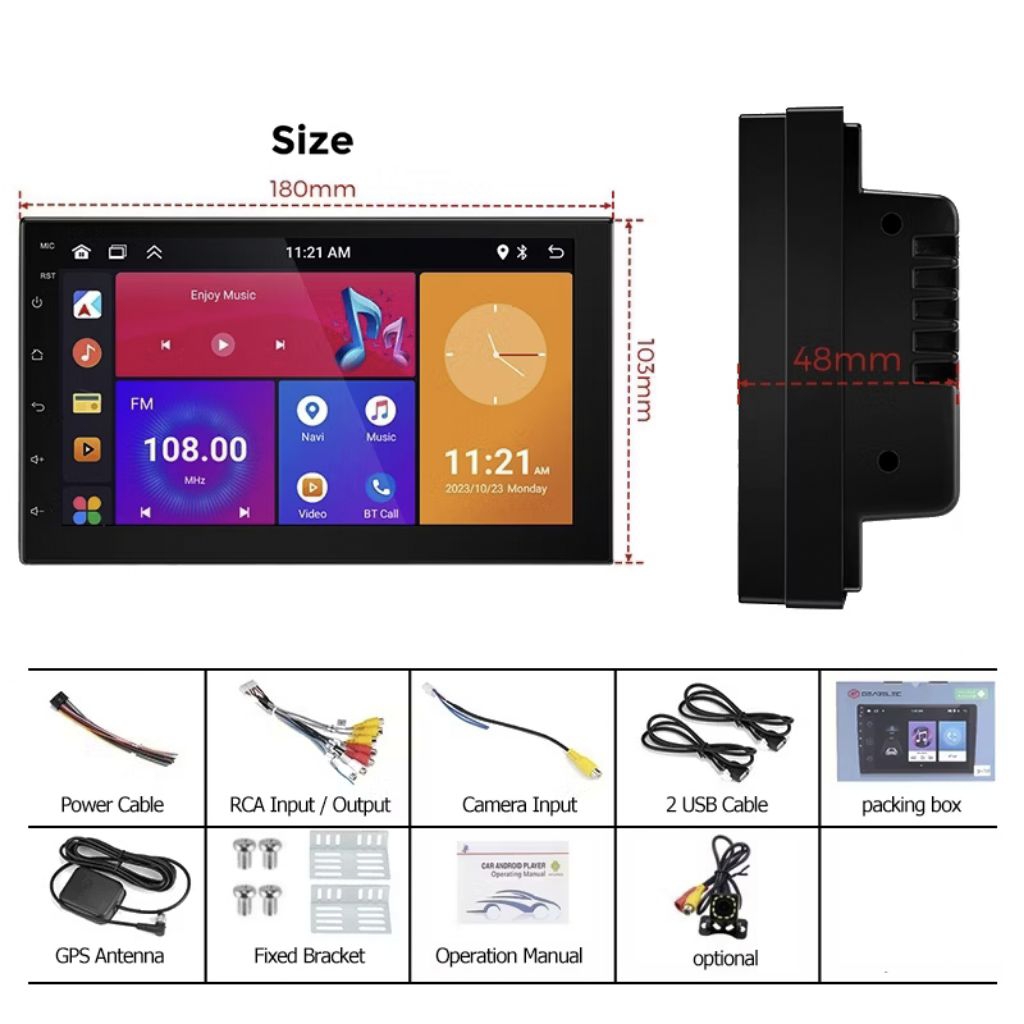 Headunid Android 9" inch, 4/32