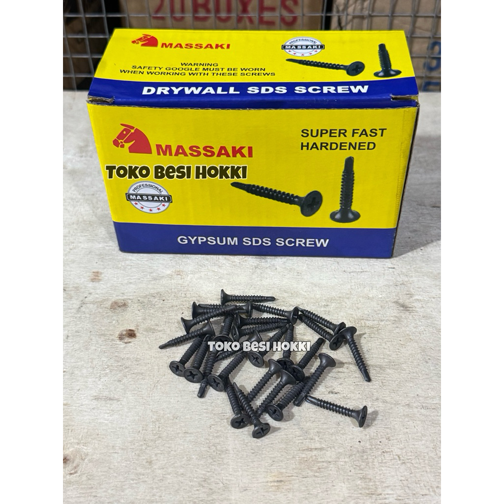 Skrup Gypsum SDS Massaki / SDS Drywall Screws 6x1 (1ktk = 1kg)