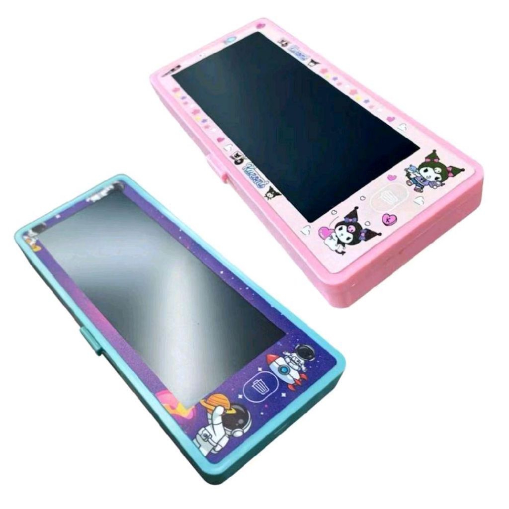 

kotak pensil motif dengan lcd drawing cocok buat alat tulis sekolah anak