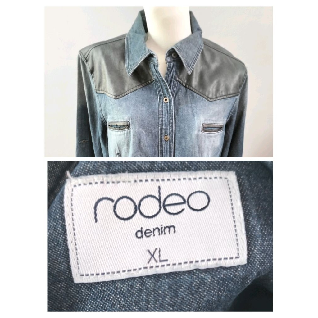 Kemeja jeans Atasan Denim Wanita Brand Rodeo