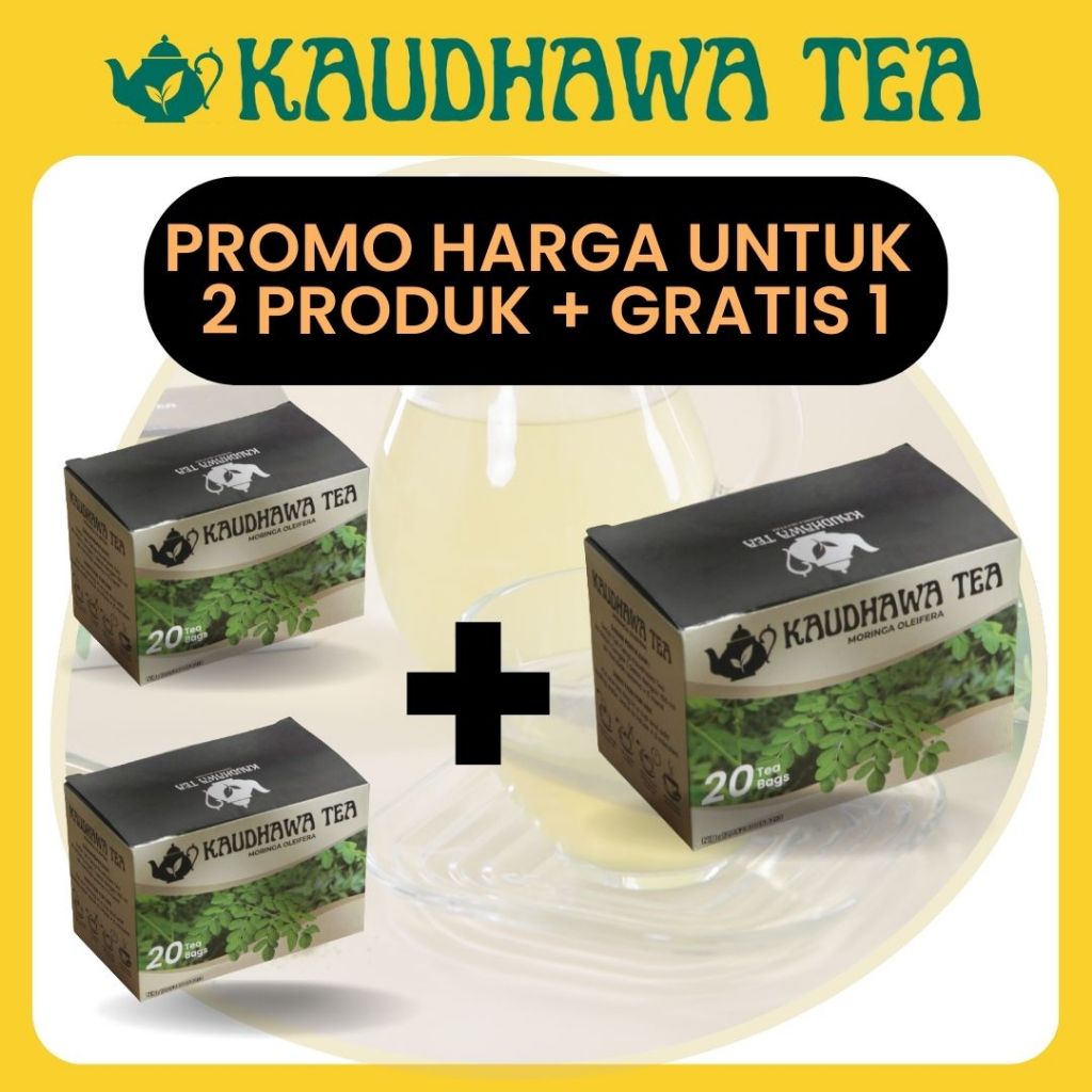 

2 Produk + Gratis 1 : Kaudhawa Tea - Teh Kelor Premium Original yang memiliki kandungan EGCG