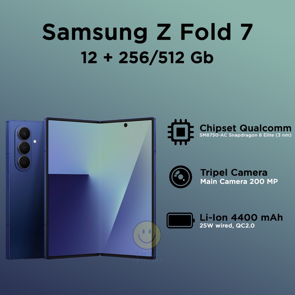 Samsung Galaxy Z Fold 7 5G 256GB 512GB 1TB - Garansi RESMI , FREE ADAPTOR 45WAT DAN SOFTCASE