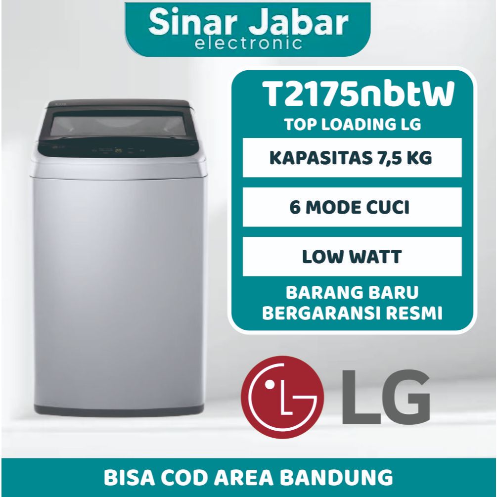 MESIN CUCI LG 7,5 KG TOP LOADING T2175NBTW || MESIN CUCI LG 8,5 KG TOP LOADING T2185NBTS