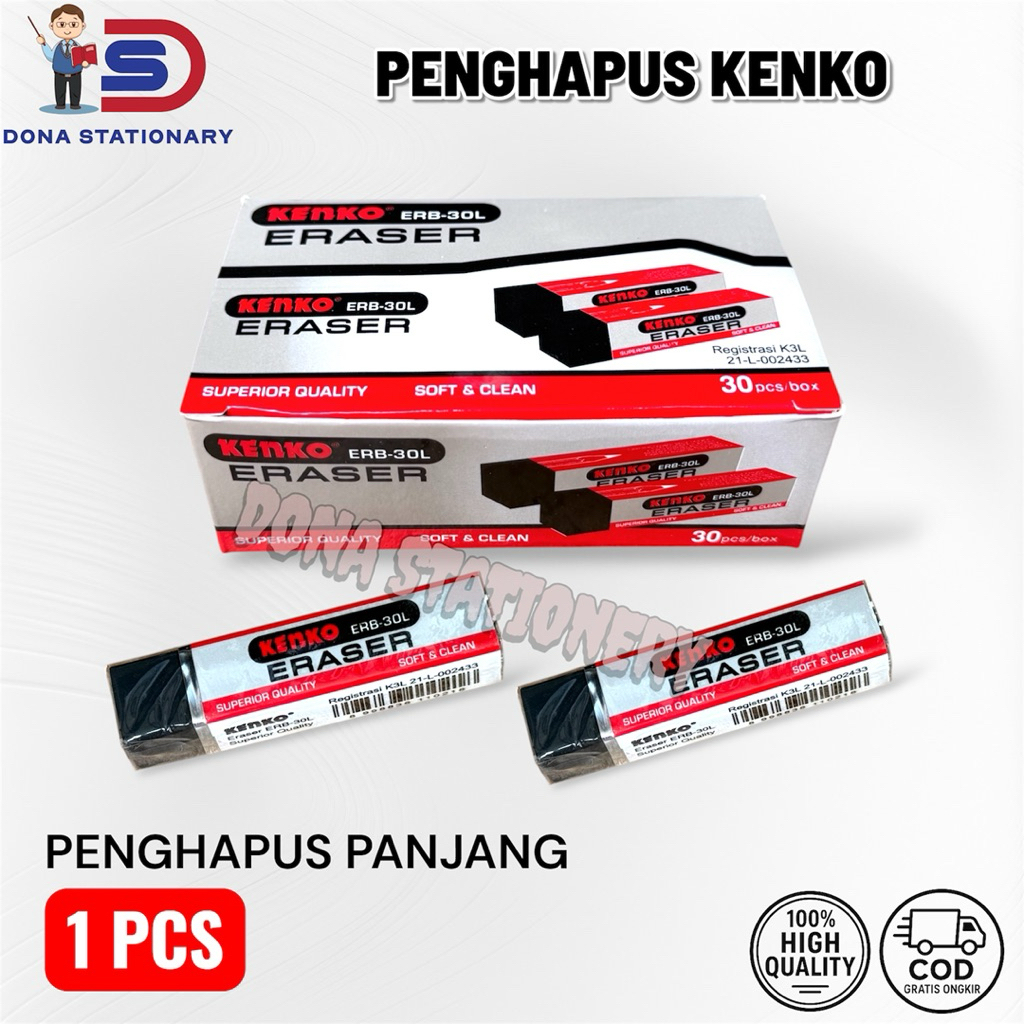 

KENKO PENGHAPUS PANJANG ERB-30L / Penghapus Panjang Kenko