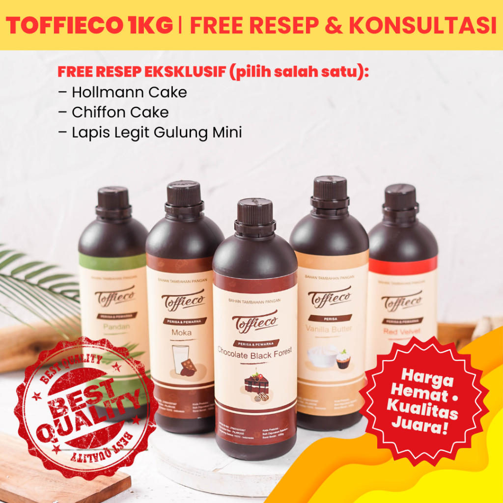 

TOFFIECO PASTA 1 KILOGRAM - PERISA & PEWARNA - BONUS RESEP!! GRATIS KONSULTASI!!