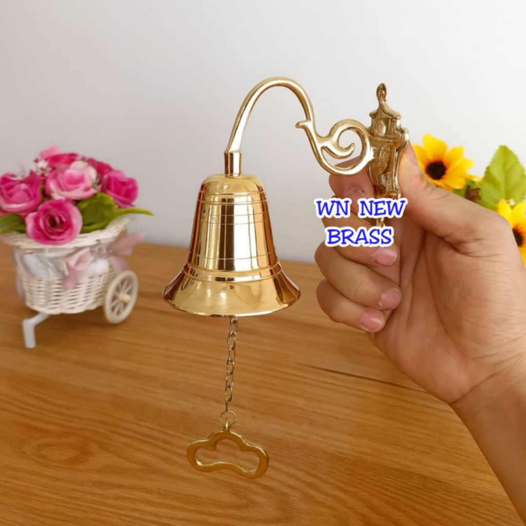 Bel Pintu Lonceng Klintingan Rumah Pagar Kuningan Antik 10 cm