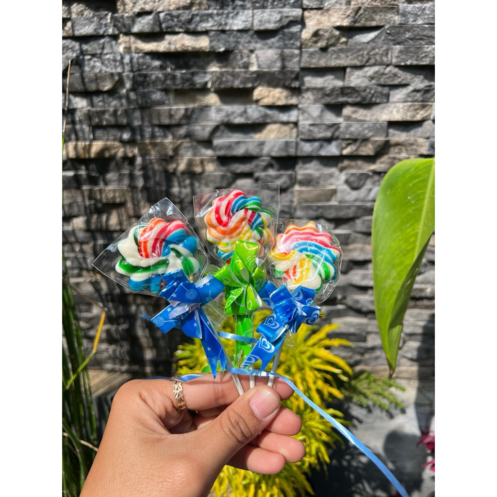 PERMEN LOLIPOP BUNGA PITA ISI 20 PCS GROSIR NGGRAMING CANDY LOLIPOP