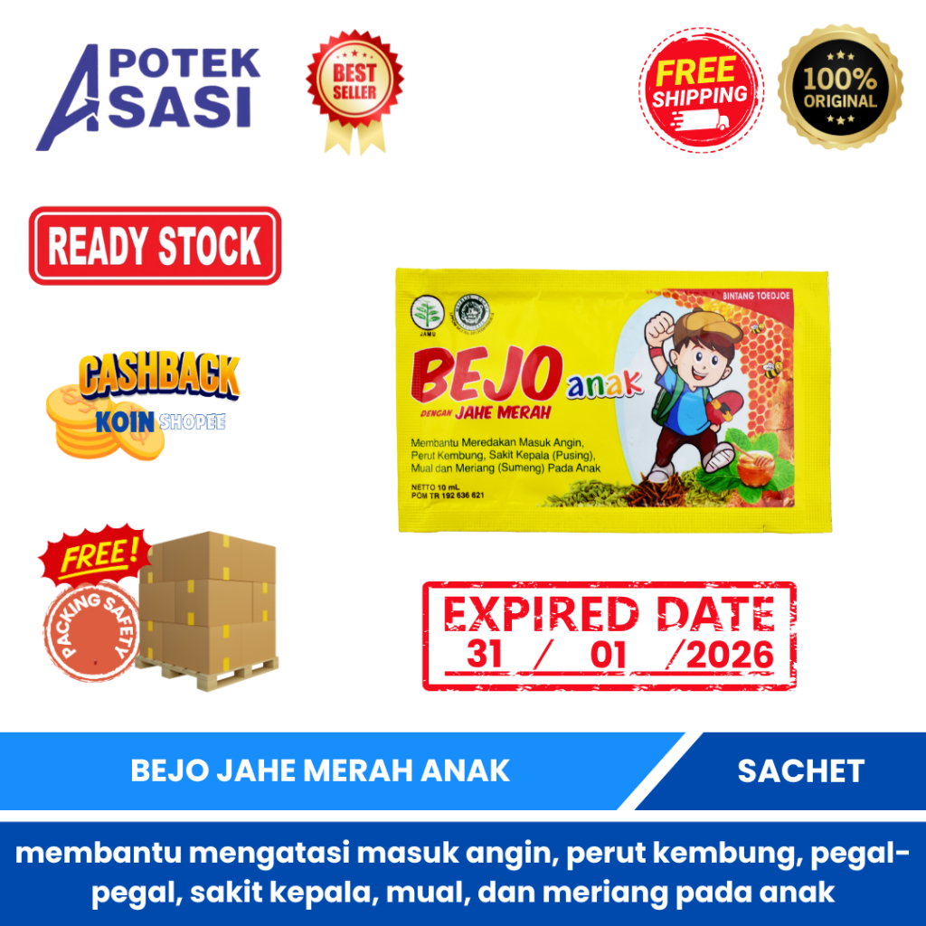 

Bejo jahe merah anak sachet ED 01/2026