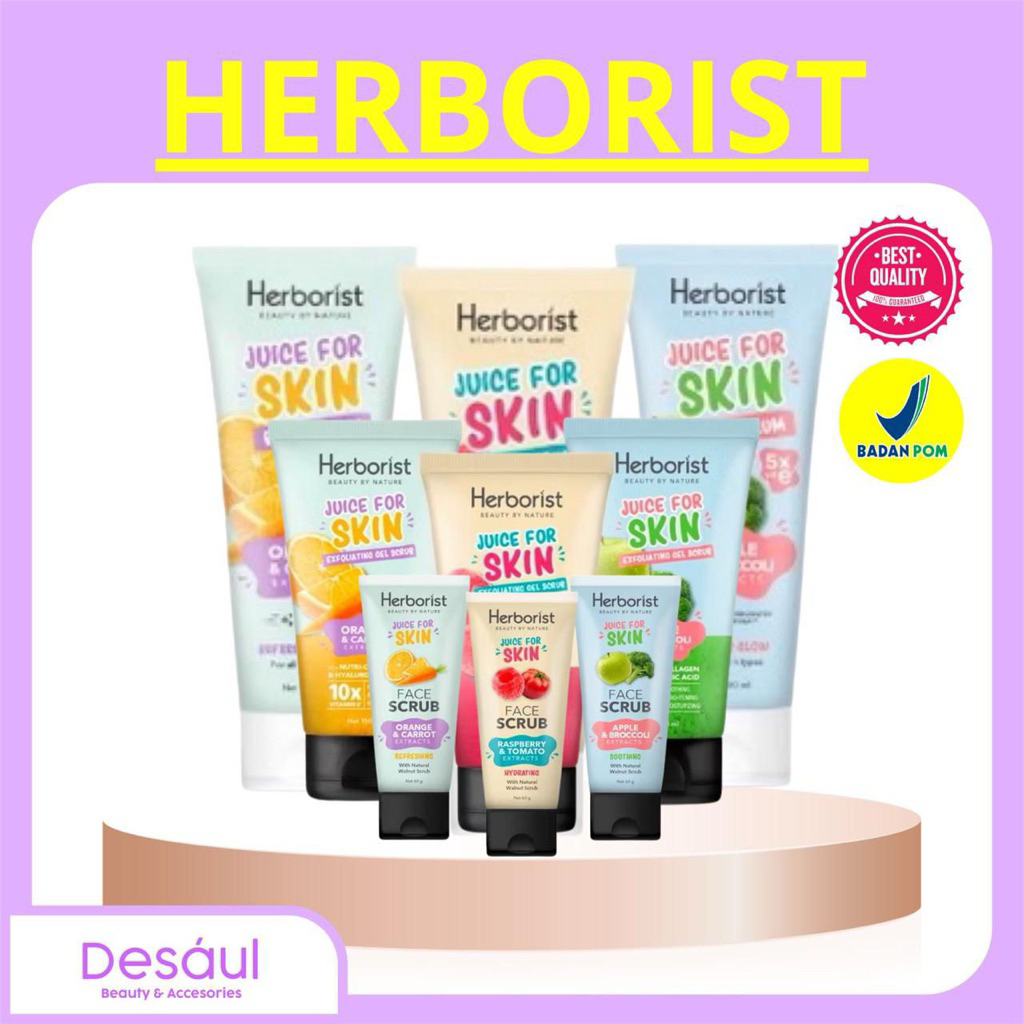 HERBORIST Juice For Skin Series - Face Scrub - Body Serum - Exfoliating Gel Scrub Herborist Body Lot