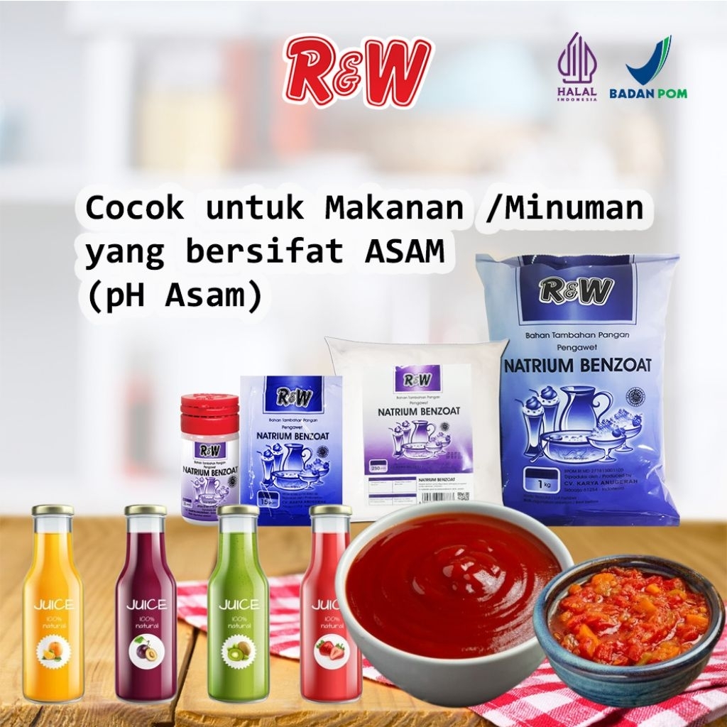 

natrium benzoat 15 gr pengawet makanan R&W RW