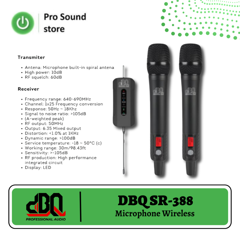 Microphone Wireless DBQ SR-388 / Mic DBQ 388