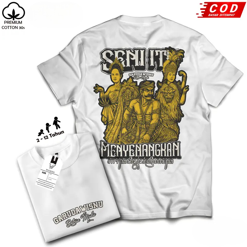 Terbaru Kaos GWSM Seni Itu Menyenangkan T-Shirt Original Merchandise Garuda Wisnu Satria Muda Atasan