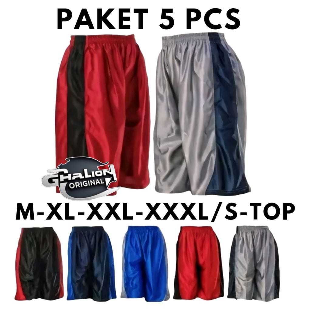 Celana Pendek Pria Murah Paket Grosir Isi 3 & 5 – Bahan Adem, Nyaman untuk Santai & Olahraga – Cocok