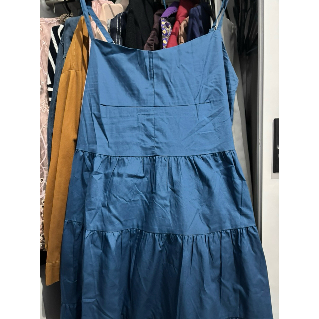 Katun PREMIUM Viona Maxi Long Dress Sleeveless Cotton Tanpa Lengan Baju Gamis Pantai Wanita Hijab Ke