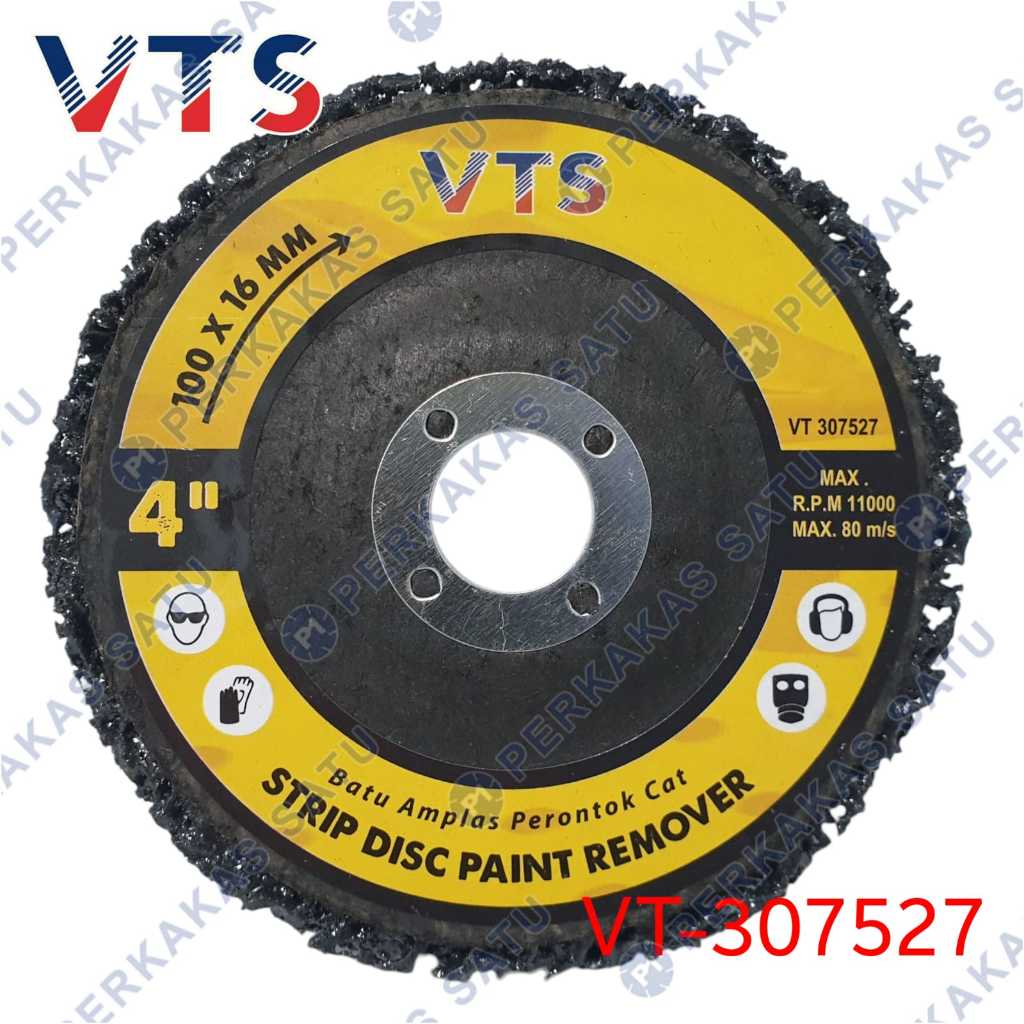 MATA AMPLAS GERINDA KUPAS CAT 4" VTS STRIP DISC PAINT REMOVER BATU AMPLAS PERONTOK CAT