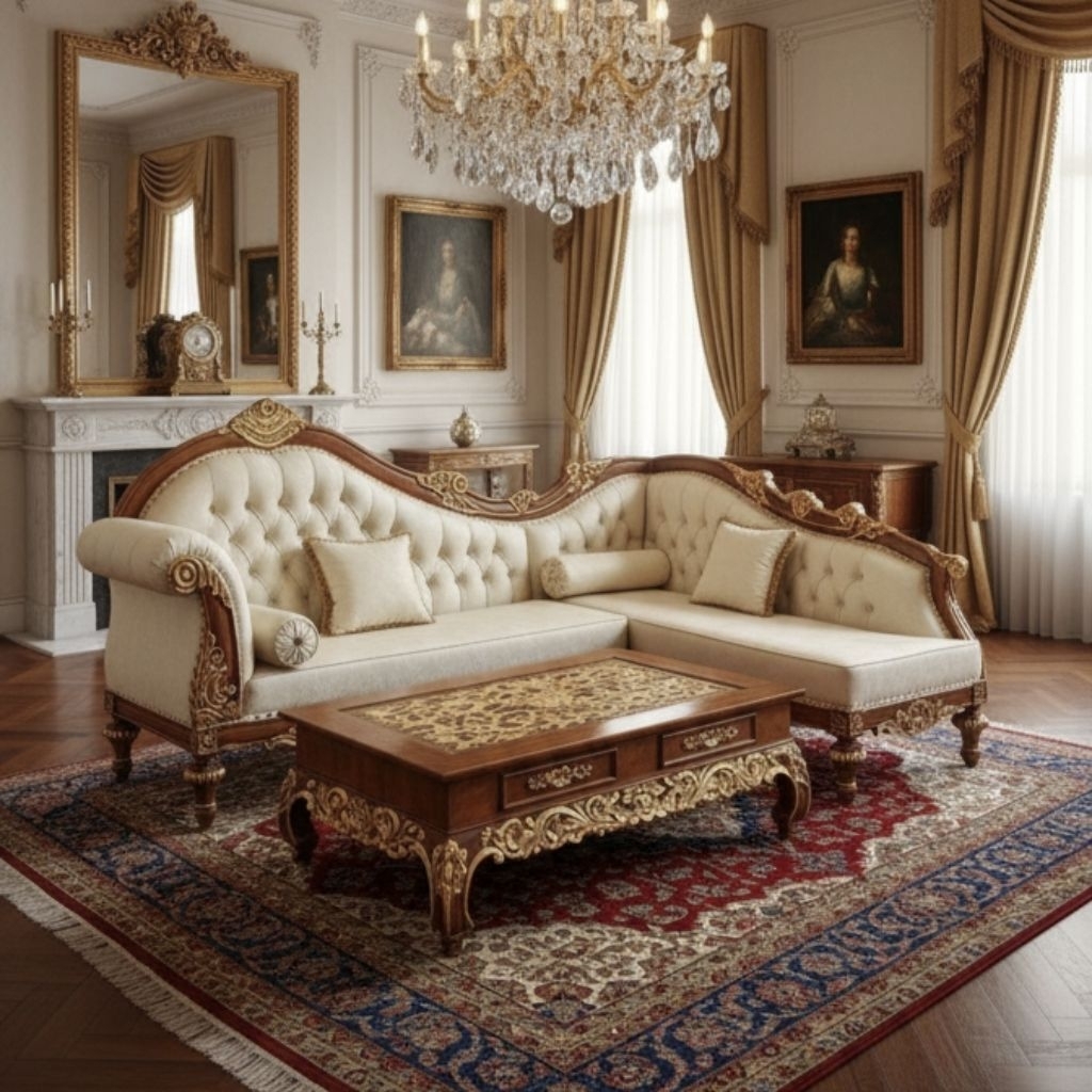 Sofa Sudut L Lois Sofa Sudut Ukiran Sofa Sudut Jati Kursi Sudut Lois Kursi Tamu L Kursi Tamu Lois