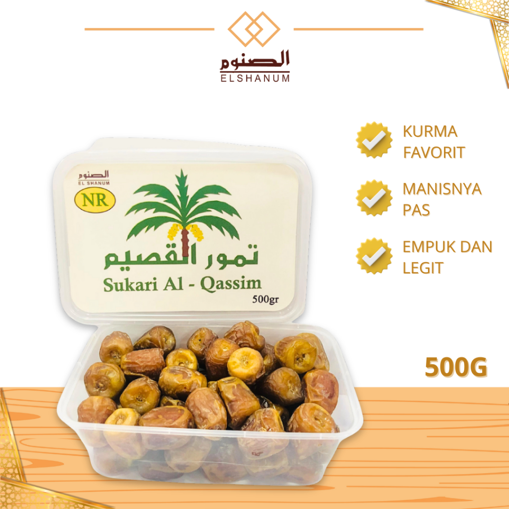 

Kurma Sukari Al Qassim Premium 500gr Empuk Lembut Manisnya Pas Oleh-Oleh Haji Dan Umroh Alelal Store