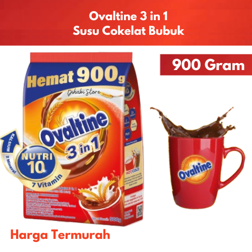 

Ovaltine 3 in 1 Susu Bubuk Coklat 900 Gram Lebih Banyak Susu Full Creamnya