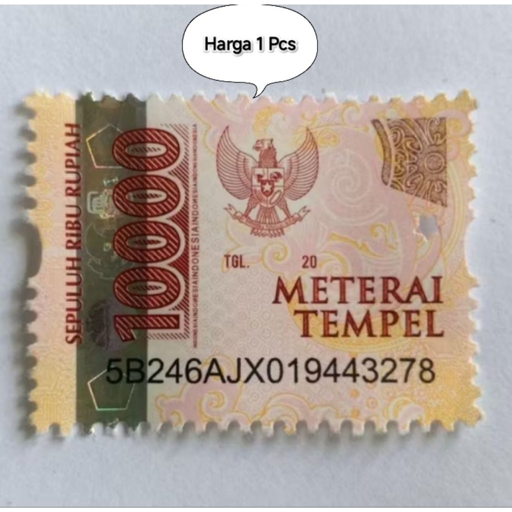 

Meterai 10.0000 / materai 10000 / Meterai Tempel / Meterai Sepuluh Ribu