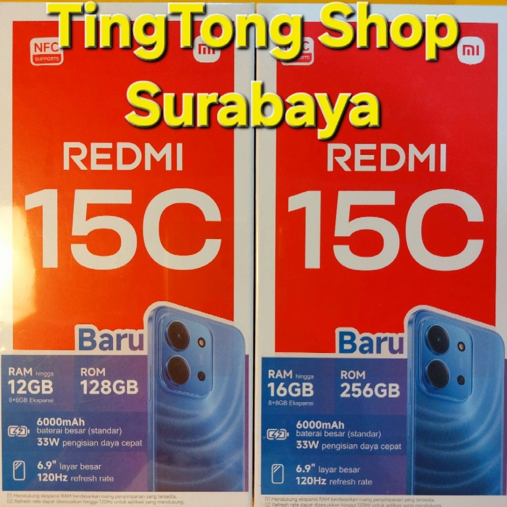xiaomi redmi 15c 6ram/128gb & 8ram/256gb 4g NFC 6000mAh 120Hz