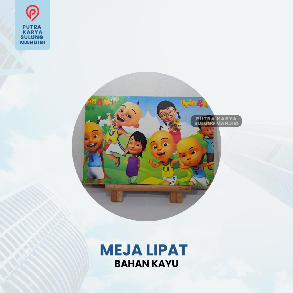 meja lipat kayu karakter / meja belajar anak-anak Meja Lipat Kayu Anak Meja Lipat Karakter