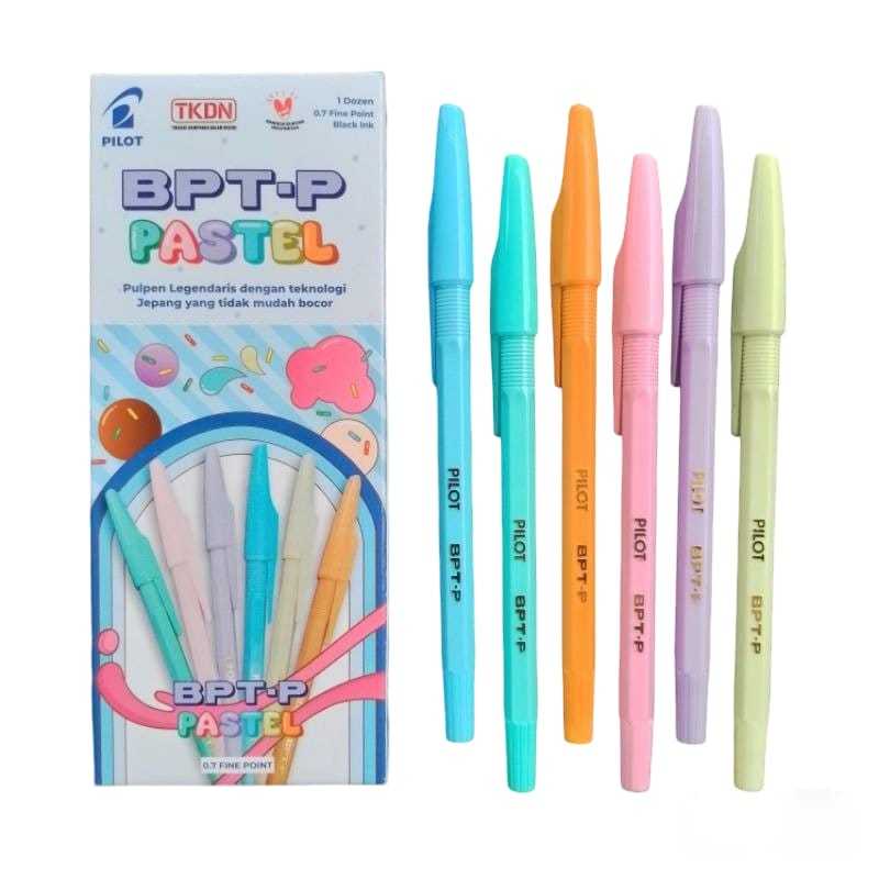 

Pilot BPTP PASTEL / Bolpen / ballpoint / Pulpen BPT-P Warna Pastel 0.7mm Tinta Hitam