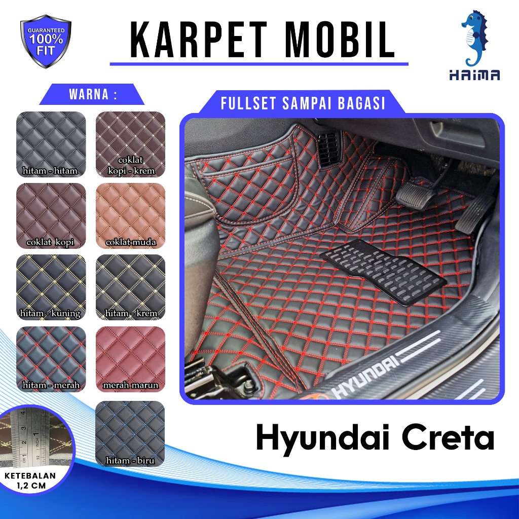 Haima Karpet Mobil Hyundai Creta 2022-2025 Premium Anti Slip Nappa Leather M1061
