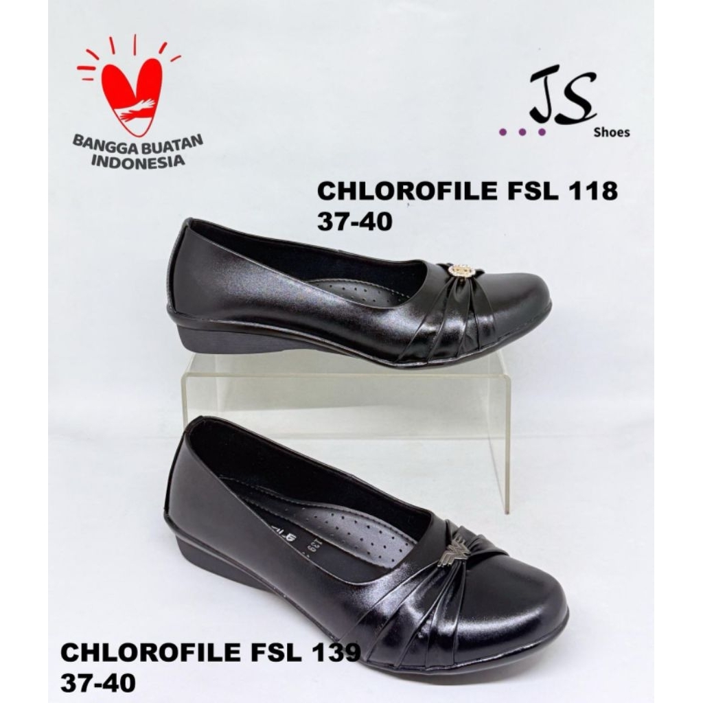 CHLOROFILE FSL 139 - SEPATU FANTOFEL KULIT WANITA DEWASA MERK CHLOROFILE