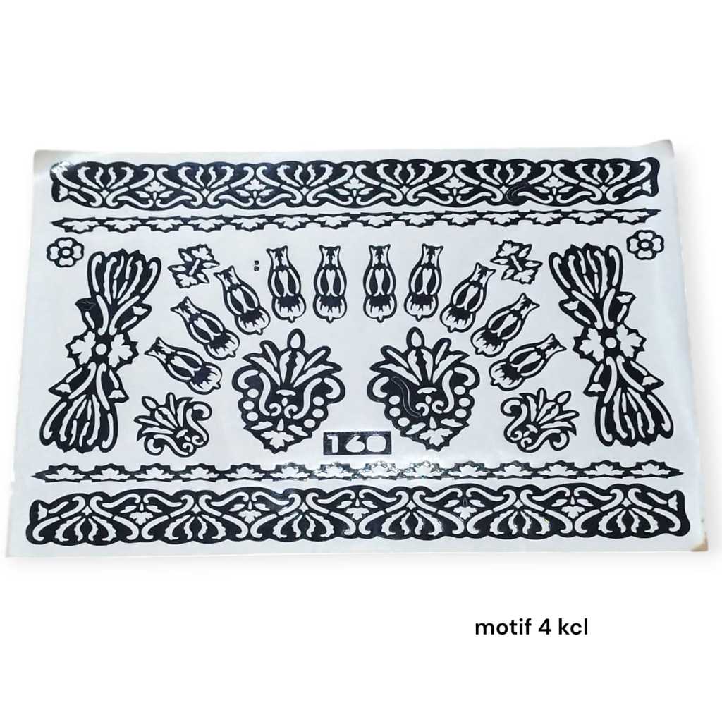 Cetakan Mehendi Tangan & Kaki Mudah Pakai Stiker - Cetakan Henna Stiker Instan Premium