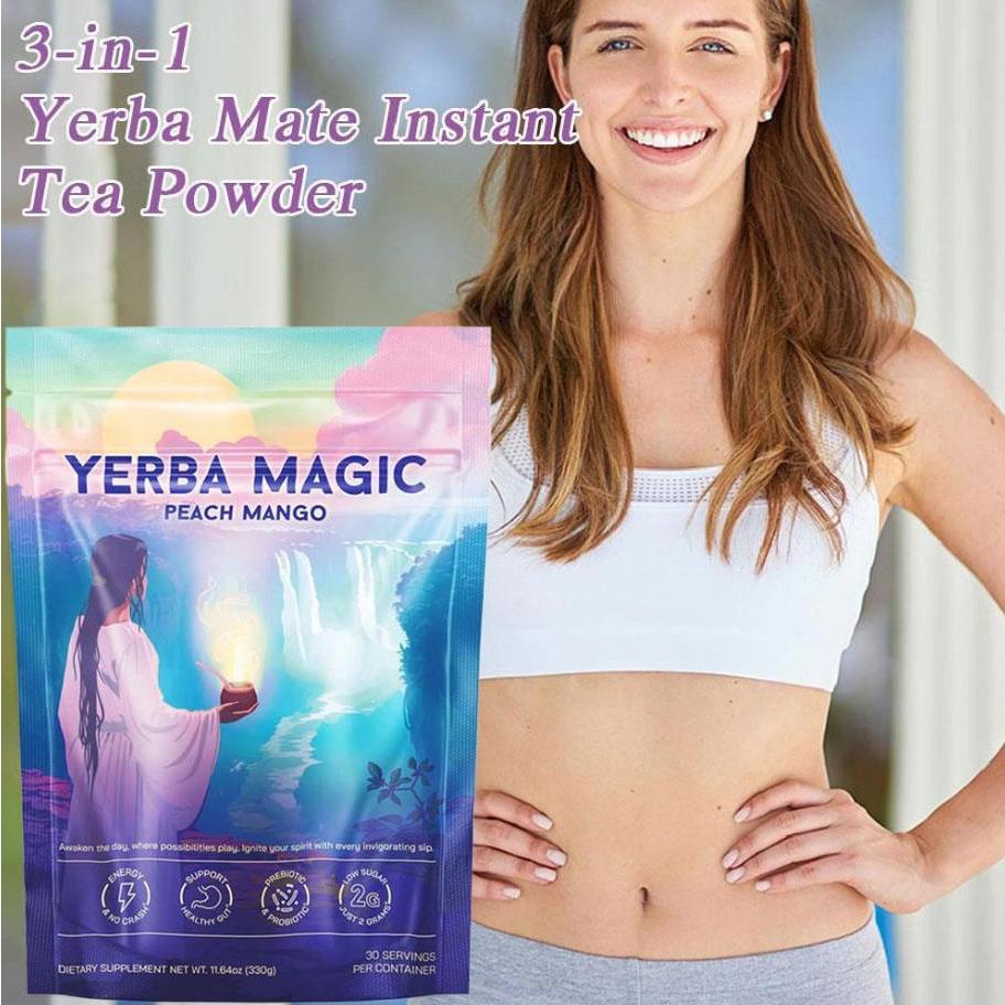 

Yerba Magic | Yerba Mate Instant Tea Powder 330g Rasa Persik Mangga Suplemen Energi Alami Mengurangi Kelelahan Otak Mendukung Kesehatan Usus