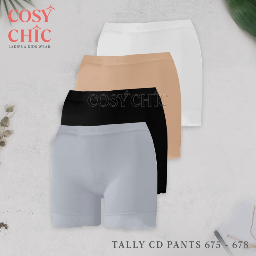 [COSY CHIC] TALLY CD Celana Dalam Baby Skin Short 675 ; 678 | Nilon | Free Size Fit to L - XL