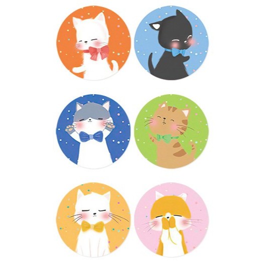 

50pcs Colorful Cat Seal Sticker Stiker Terimakasih Online Shop Packing Seal Packaging Kardus