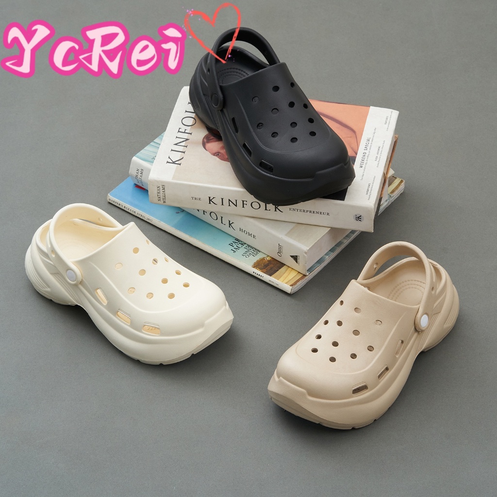 YcRei 2025 Sepatu Wanita Baru Tahan Pakai Sandal Olahraga Ringan Lembut Sandal Pantai