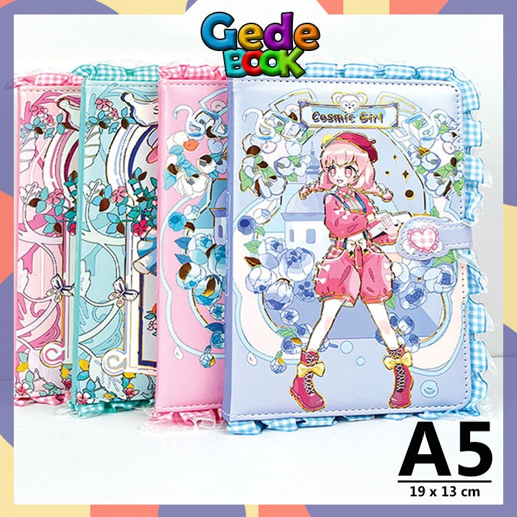 

Cosmic Girl Notebook Buku Tulis Anak Perempuan Lucu Ukuran A5 13 x 19 cm Jurnal Diary Rumbai Unik