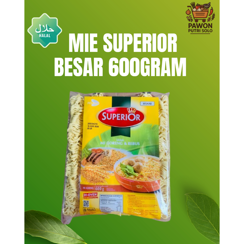 

MIE SUPERIOR/MIE GORENG & REBUSB 600 GRAM