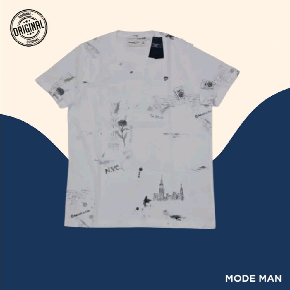 Abercrombie & Fitch Soft Tee T-Shirt Doux – Kaos Lengan Pendek Pria & Wanita, Kaos Katun Lembut, Pak