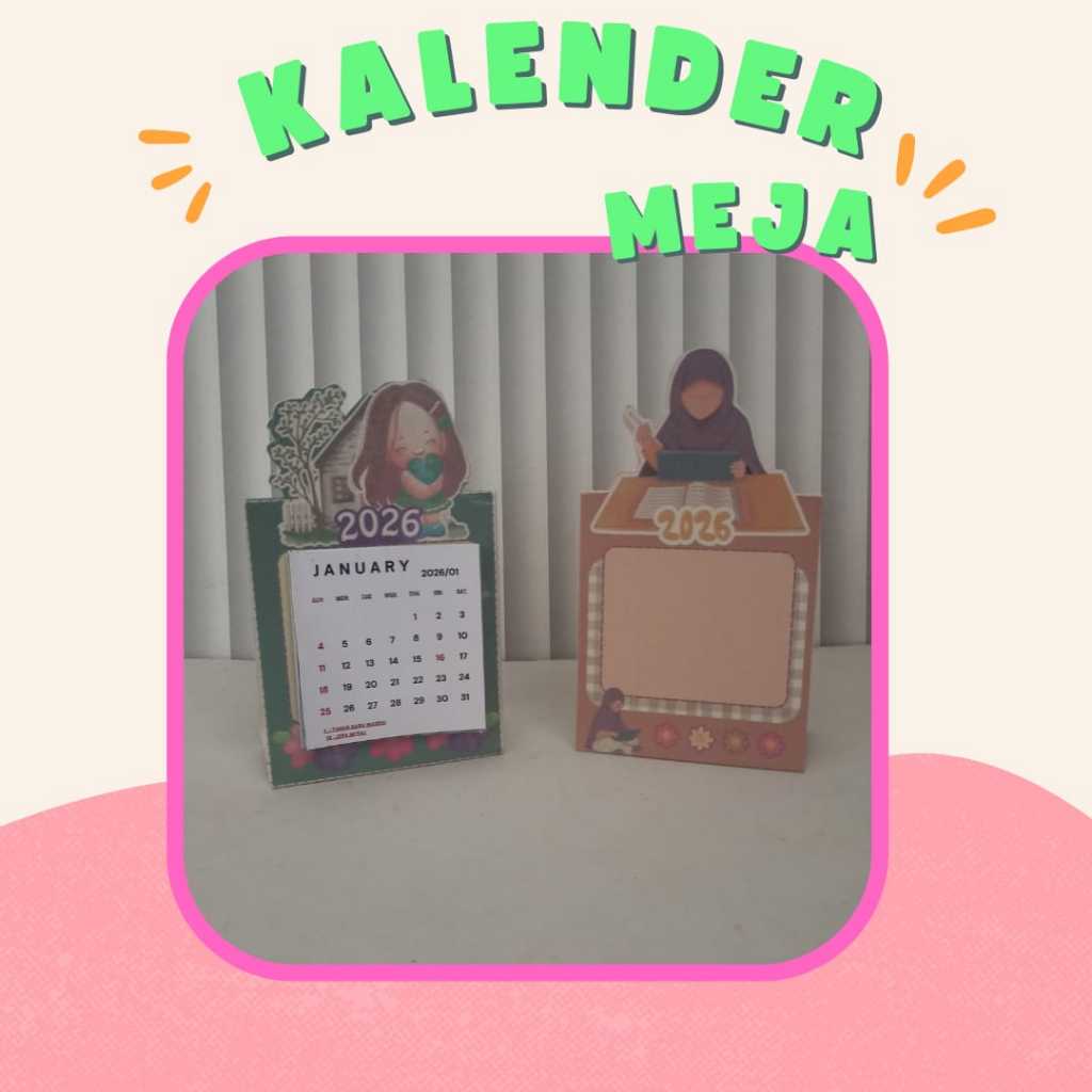 

Kalender Meja Custom 2026 | Souvenir, Kado Unik, Pajangan Meja Estetik