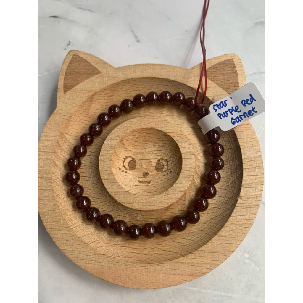 Star Purple Red Garnet Bracelet