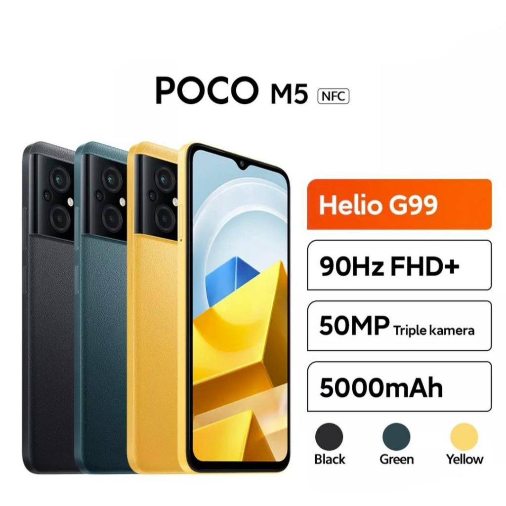 HP XIAOMI POCO M5 4/128 GB - POCO M 5 RAM 4GB ROM 128GB GARANSI RESMI
