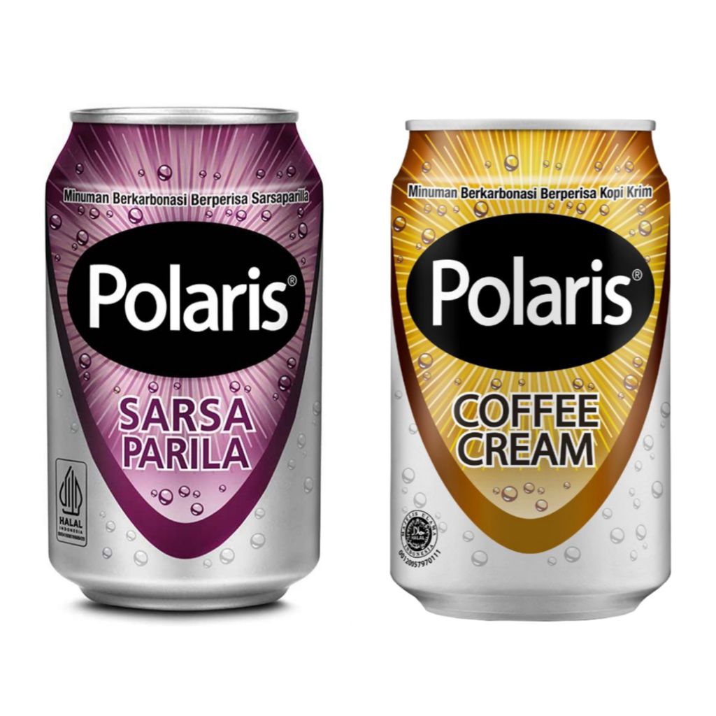 

(instant saja) Polaris Soda Water kaleng sarsaparila coffe cream